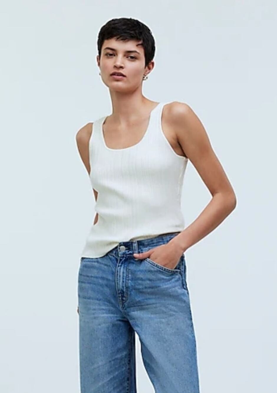 Madewell The Signature Knit Scoopneck Sweater Tank Size M NWT